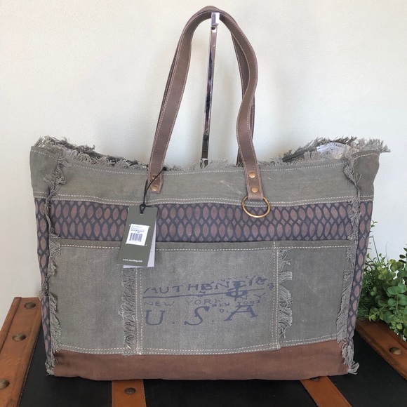 Myra Bag Handbags - Honey Bee Print Weekender Large Tote Bag C-2421